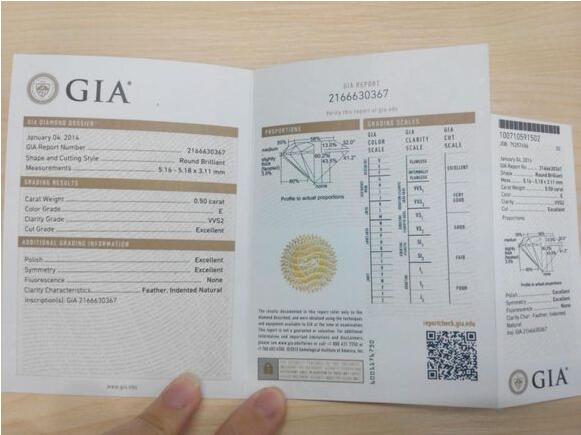 GIA钻石证书 GIA钻石证书